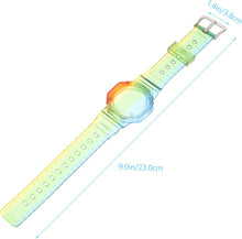 Load image into Gallery viewer, 2Pcs Tracker Case Aplee Watch Appletag Aplple Watch Bands Wristband for Kids A- Air-Tag Holder Air-Tag Watch Band Kids Watch Cover Semi-Transparent Bracelet Holder Child Label
