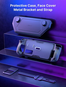 Modcase for Steam Deck, PC0104 Modular Steam Deck Case with Detachable Front Shell Valve Steam Deck Accessories Include Protective Case, Face Cover, Metal Bracket and Strap - Basic Set