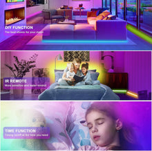 Load image into Gallery viewer, LED Strip Lights 10M for Bedroom, RGB LED Lights Color Changing Rope Lights with IR Remote Control, LED Strip Kit Gaming Lights for Desk, Home Decoration
