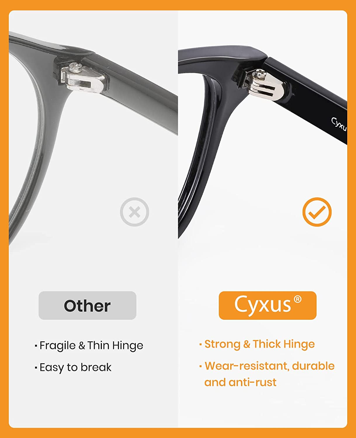 Blue Light Filter Computer Glasses for Blocking Headache [Anti Eye Eyestrain] Transparent Lens Gaming Glasses, Unisex (Men/Women)