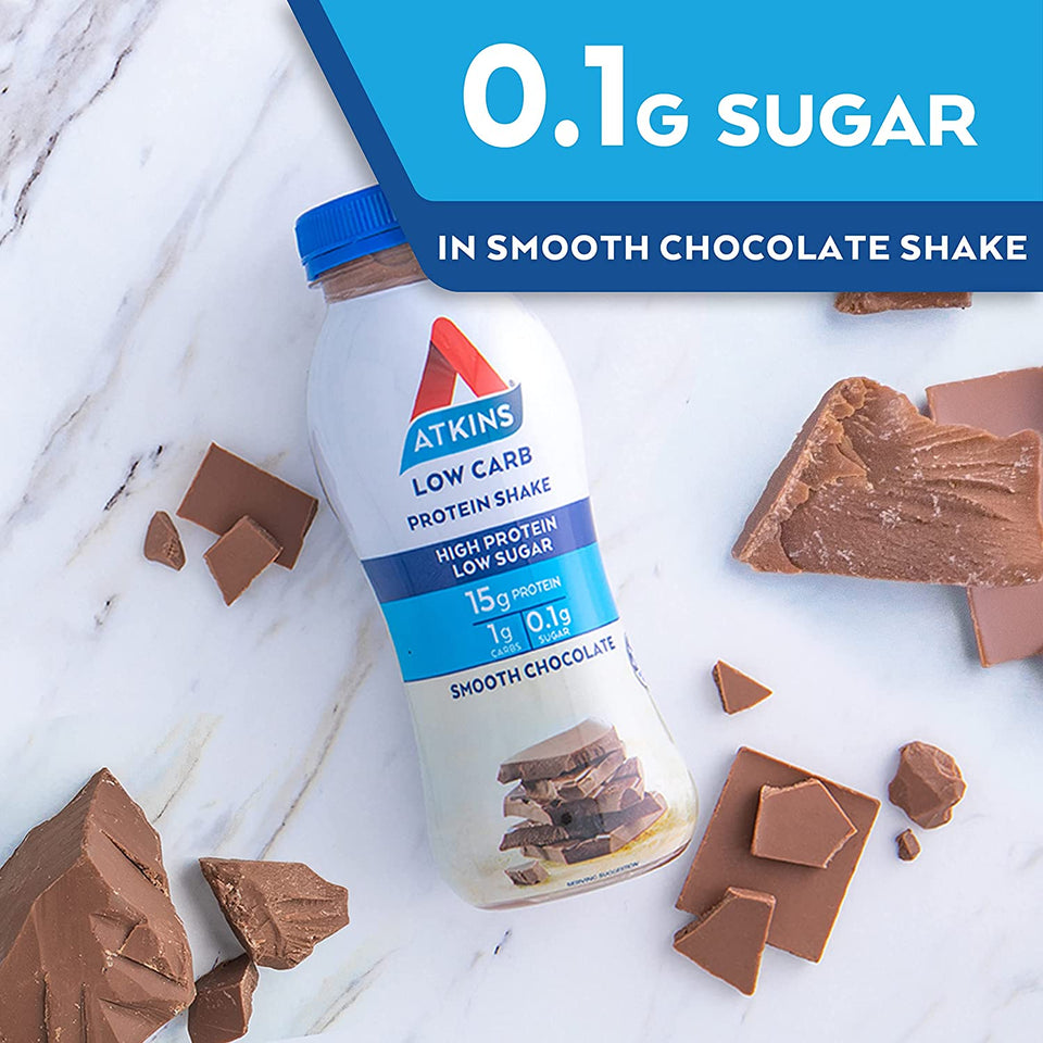 Low Carb Protein-Rich Shake Smooth Chocolate Drink 330Ml, Pack of 6