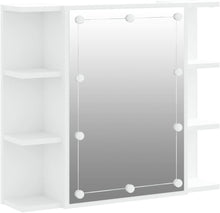 Load image into Gallery viewer, Mirror Cabinet with LED Bathroom Vanity Unit Wall-Mounted Make up Cosmetic Jewellery Dressing Mirror with Storage Shelf White

