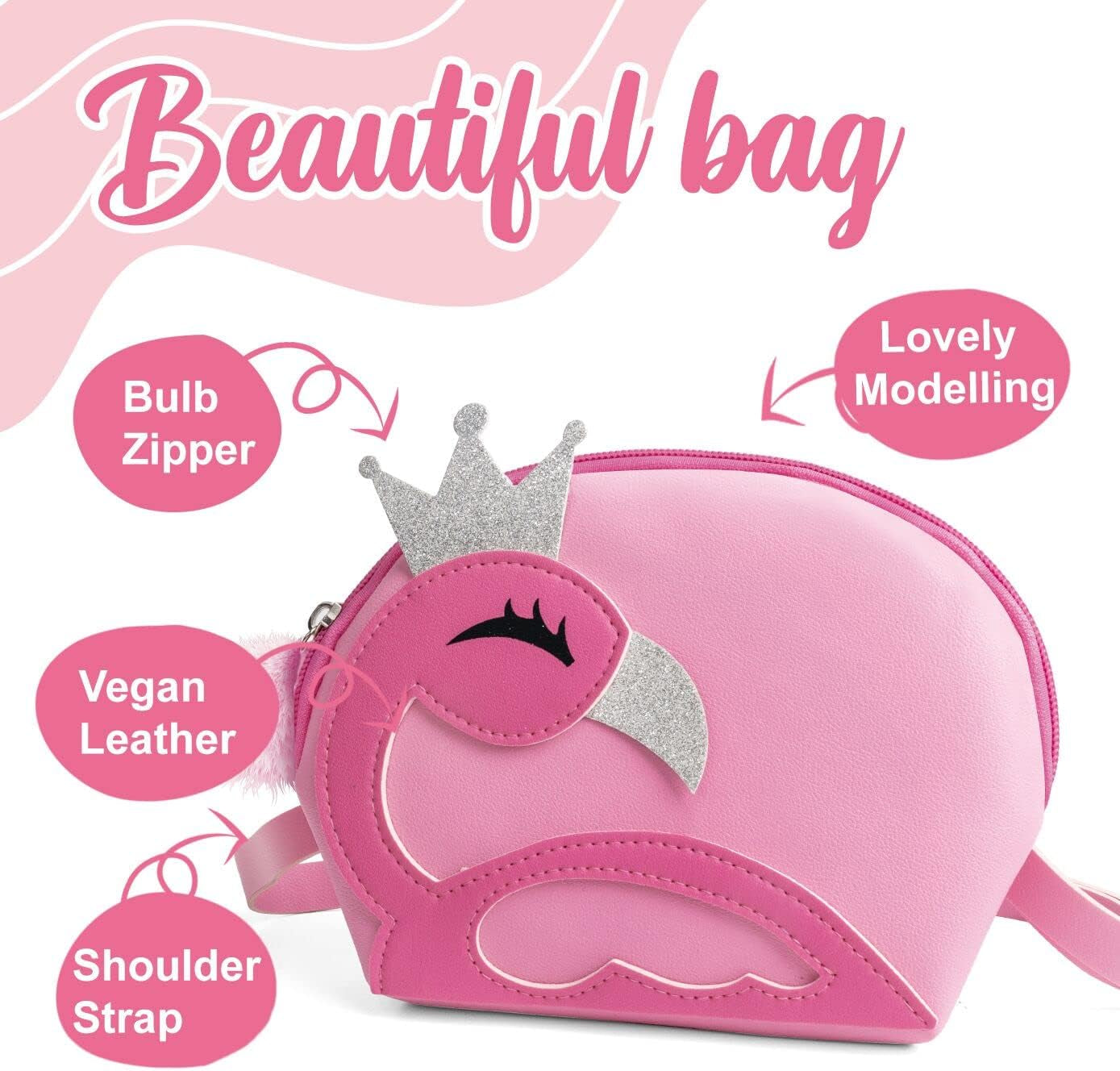 Makeup Kit for Girls, 9 Pcs Pretend Makeup Play Set with Unicorn Cosmetic Bag, Dress up Purse Little Girls Toss for 3 4 5 6 7 8 9 10 Years Old Children Birthday Gifts