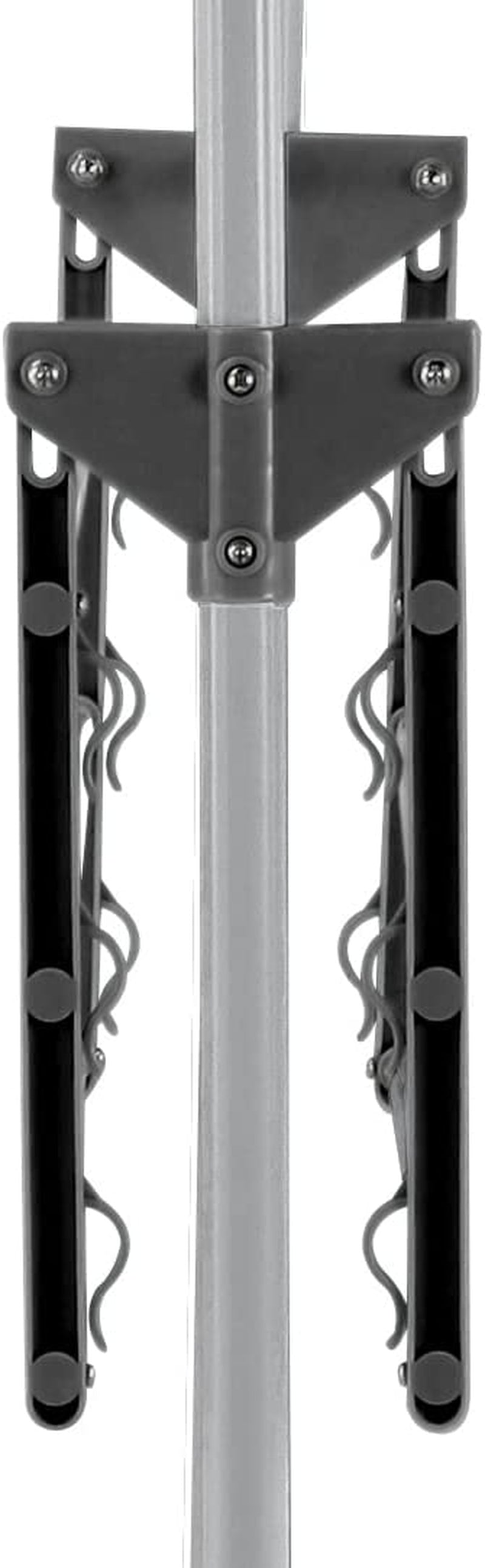 Folding 3 Tier Clothes Laundry Drying Rack, Stainless Steel Tubes, Rolling Collapsible Garment Laundry Dryer Hanger Stand Rail Indoor & Outdoor Home