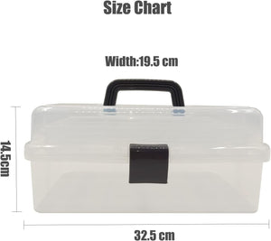 3 Layers Home & Work Foldable Large First Aid Box Empty, Clear Art & Craft Painting Storage Box, Transparent Sewing Organiser Box, Medicine Storage Box, Lightweight Tool Box