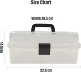 3 Layers Home & Work Foldable Large First Aid Box Empty, Clear Art & Craft Painting Storage Box, Transparent Sewing Organiser Box, Medicine Storage Box, Lightweight Tool Box
