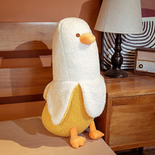 Load image into Gallery viewer, PEACHCAT Banana Duck Plush Toy Cute Plushie Hugging Plush Pillow Duck Stuffed Animal for Girls and Boys White 19.7&quot;
