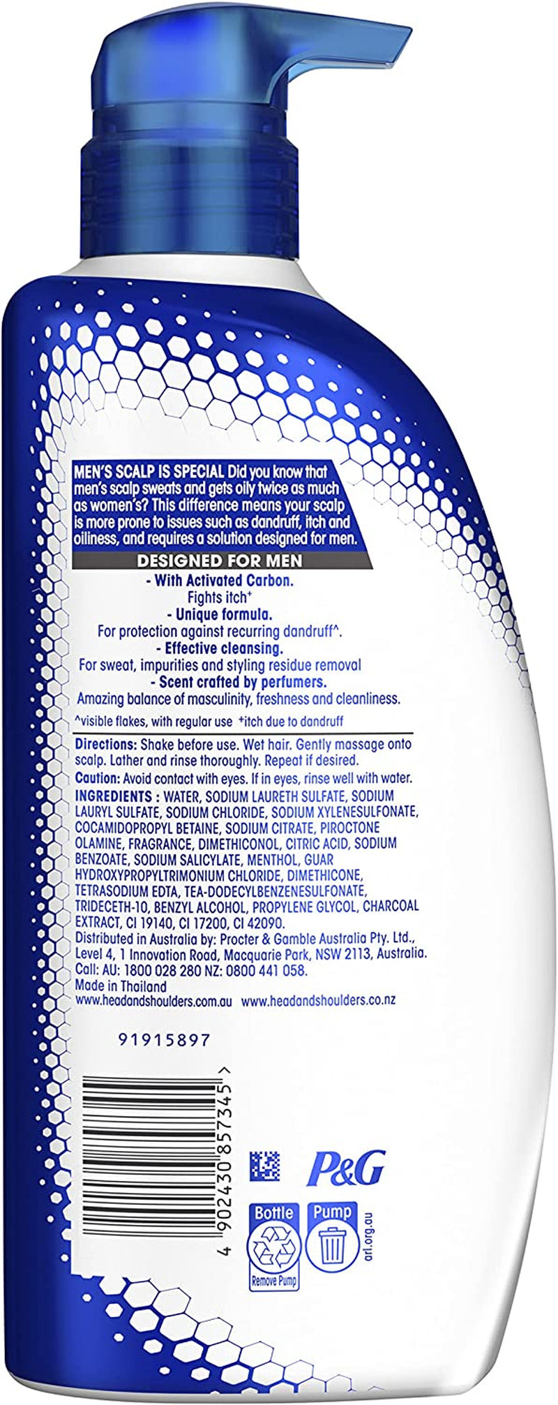 Ultra Men Deep Clean, Mens 2 In1 anti Dandruff Shampoo and Conditioner 550Ml