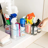 Clear Pantry Organiser Bins (2 Pack) Plastic Pantry Storage Bins | Bathroom Organiser Storage | Freezer Fridge Organiser & Storage Containers | Laundry, Kitchen, Garage & Medicine Organisation