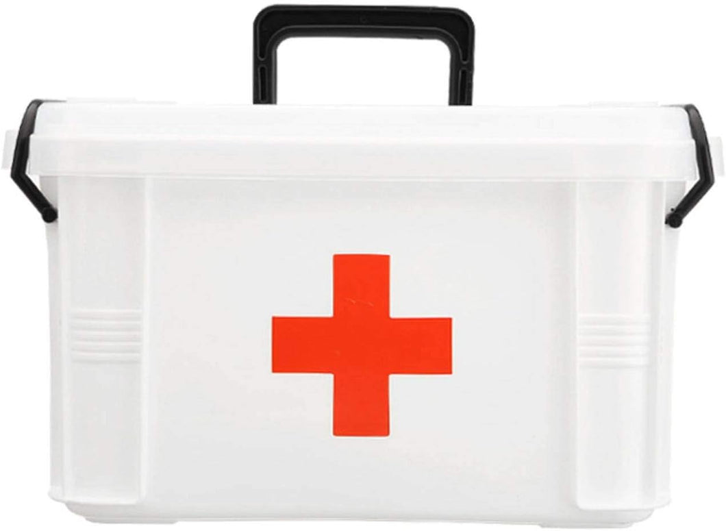 Family First Aid Medicine Box Plastic Storage Box Enlarged Thickening Portable Portable Medicine Storage Box