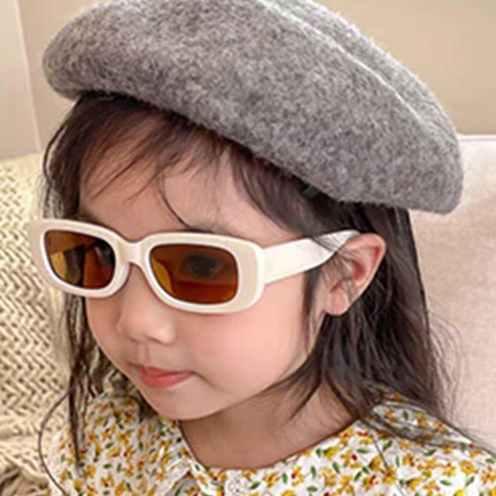 Kids Sunglasses Fashion Small Rectangle Vintage Sun Glasses UV 400 Protection Square Frame Eyewear for Children Boys and Girls Party Favors
