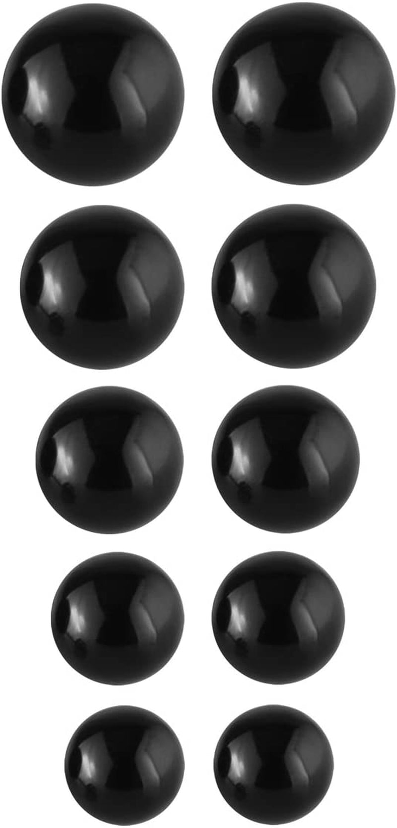 5 Pairs Assorted Sizes Wholesale Lot Shiny Imitation Pearl round Ball Stud Earrings,Stainless Steel Earrings Pin, Hypoallergenic