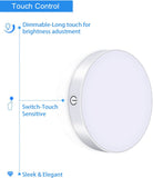 Dimmable Touch Light |  Buit-In 1000Mah Large Battery Rechargeable LED Tap Lights | Magnet Stick on Closet Light | Portable LED Puck Night Lights for Cabinet, Wardrobe, Counter, Kitchen, Bedroom