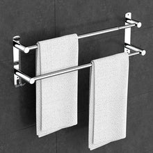 Load image into Gallery viewer, Stretchable 45-75 Cm(17-30 Inches) Towel Bar for Bathroom Kitchen Hand Towel Holder Dish Cloths Hanger SUS304 Stainless Steel RUSTPROOF Wall Mount No Drill Sdjustable (Two BAR)
