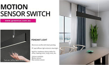 Load image into Gallery viewer, Linear LED Pendant Light Black 30W 1200(L) X15(W) X75(H) with Sensor Options Allure 1575 Series Ceiling Light for Kitchen/Island/Dining Room/Office (3000K Warm White with Sensor)
