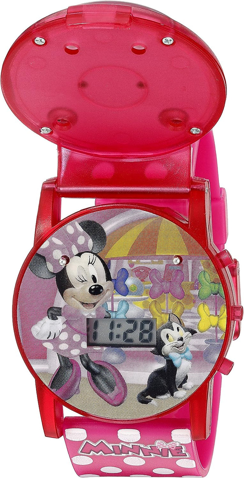 Accutime Kids  Mickey Mouse & Minnie Mouse Digital Quartz Watch for Kids, Girls, Boys, Toddlers of All Ages, Minnie - Two-Tone, Rhinestones, Modern