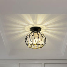 Load image into Gallery viewer, Modern Crystal Ceiling Light Lamp LED Semi Flush Mount Pendant Light Fixture, Black
