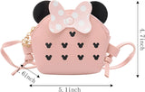 Little Girls Crossbody Purse Toddler Mini Cute Princess Handbag Shoulder Messenger Bag for Kids, a Mouse Pink, Medium, Durable