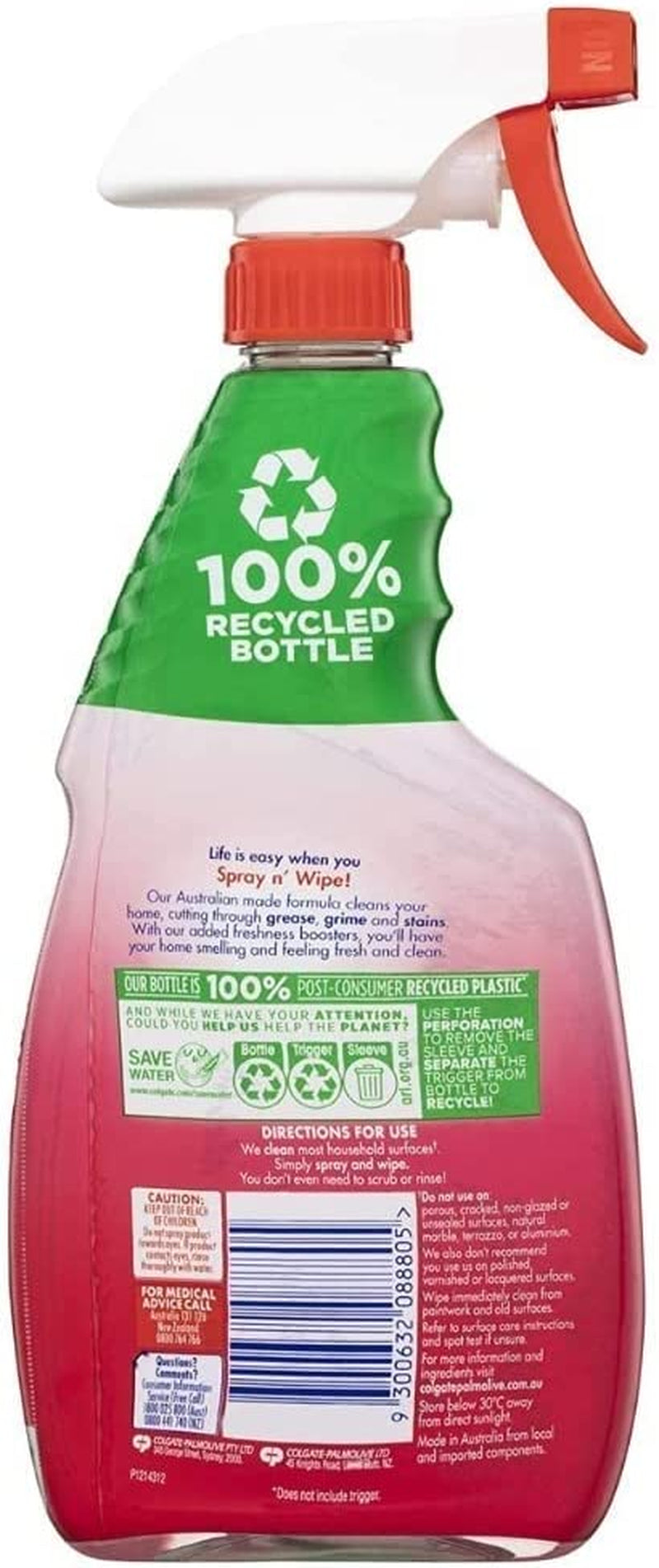 Spray N' Wipe Multi-Purpose Cleaner Trigger, 475Ml, Vanilla and Berries Surface Spray, Household Grade