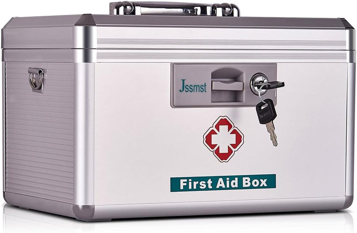 Locking Medicine Box - New Version Medical Box with Drugs Storage for Home Use, 11.4 X 8.1 X7.4 Inches, New(Mc14020)