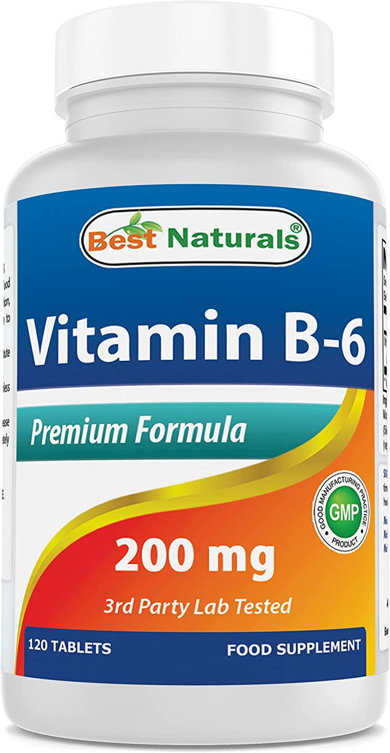 Vitamin B6 200Mg for Adults, 120 Tablets