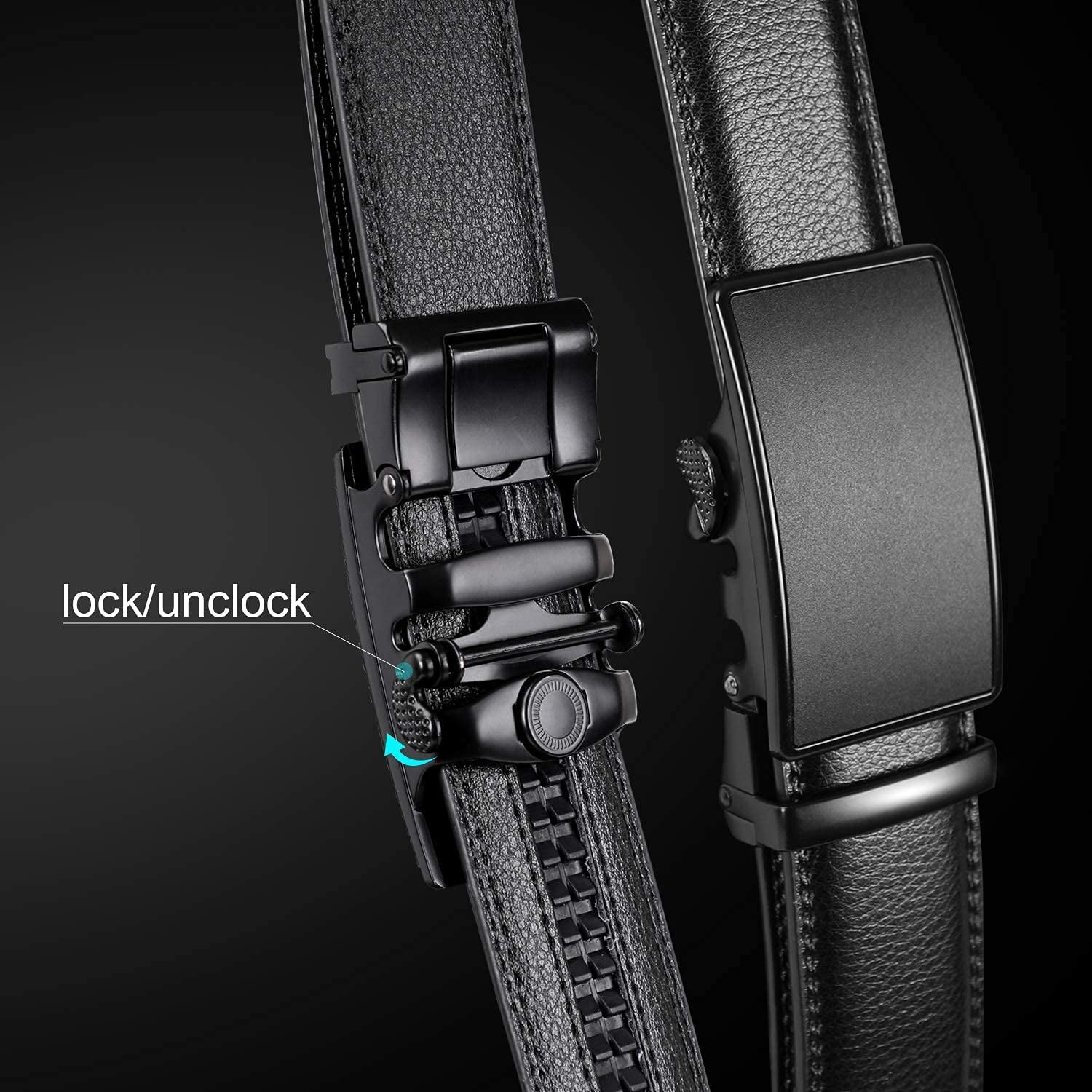 Adjustable Slide Belt for Men'S Dress Casual Pant 1 3/8",Size Adjustable, Trim to Fit