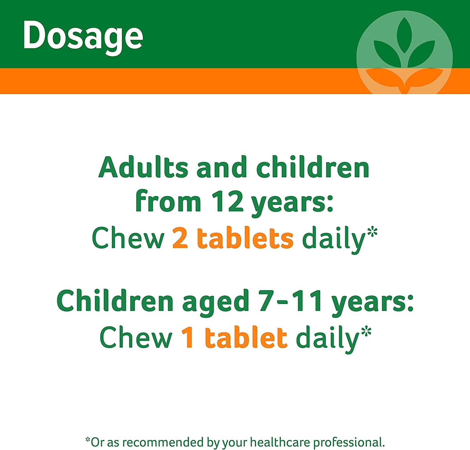 Sugarless Vitamin C for Immune Support 500Mg - Reduces the Duration and Relieves Severity of Common Cold Symptoms - 300 Orange Flavour Chewable Tablets