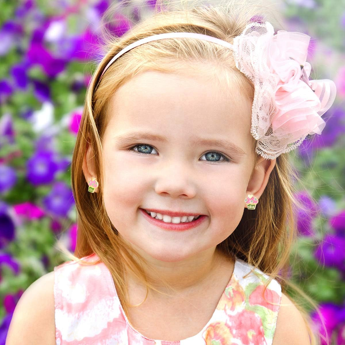 Hypoallergenic Kids Stud Earrings 925 Sterling Silver Gifts for Little Girls (Nickel Free)