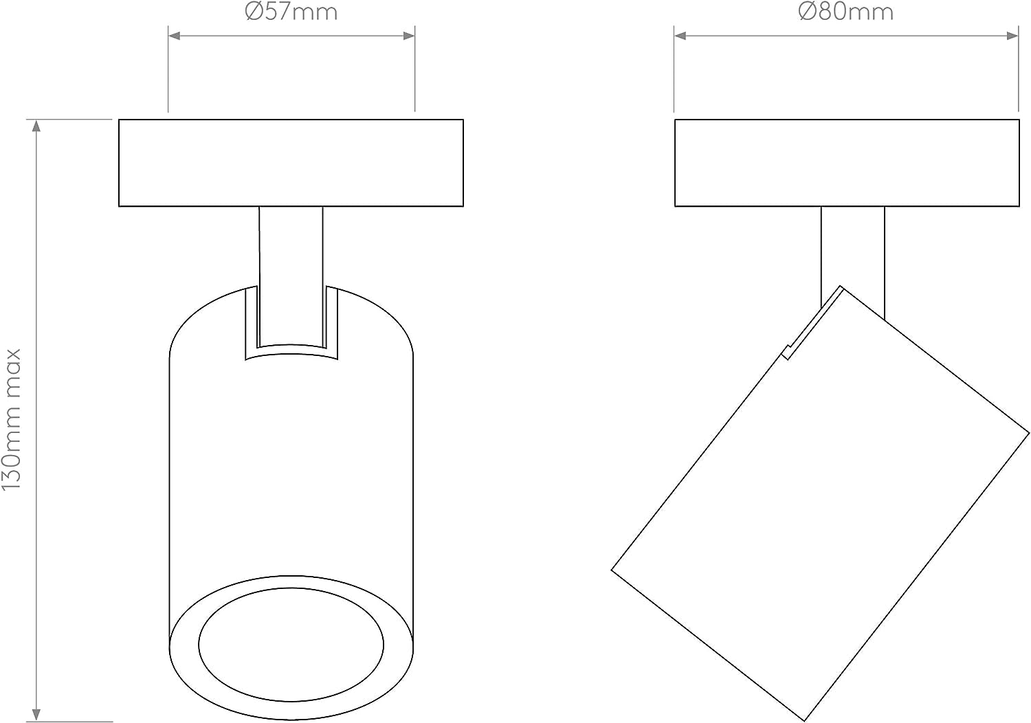 Ascoli Single, Dimmable Indoor Spotlight (Bronze) GU10 - Smart Bulb Compatible, Designed in Britain - 1286004 - 3 Years Guarantee