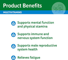 Load image into Gallery viewer, Men’S Multivitamin + Performance - Supports Mental Function and Physical Stamina - Relieves Fatigue, Multi Vitamin 100 Capsules
