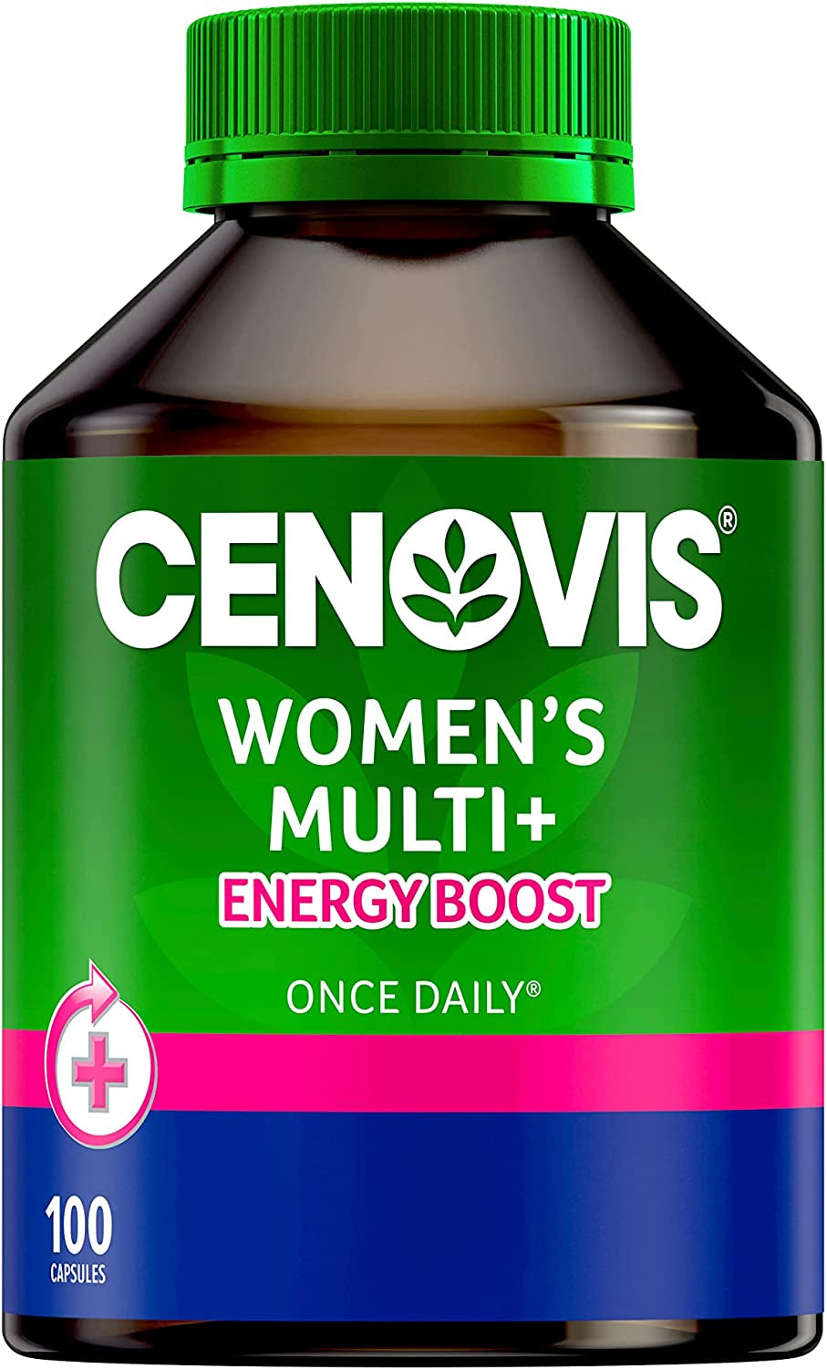 Women’S Multivitamin + Energy Boost for Women'S Health - Supports Energy Levels, Physical Stamina or Endurance - Relieves Symptoms of Premenstrual Tension, 100 Capsules