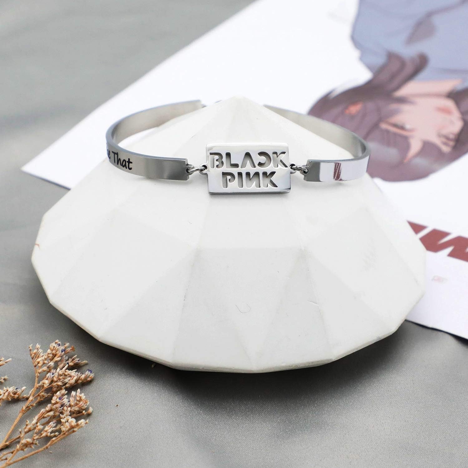 Kpop Blackp Group Gifts Blackp Necklace How You like That Jennie Lisa Jisoo Rose Bracelet for Blackp Lover Blackp Fans