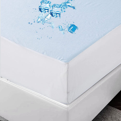 Ultra Cool Waterproof Mattress Protector Queen Size Breathable Hypoallergenic Fully Fitted Ultra Cool Mattress Protector (Queen)