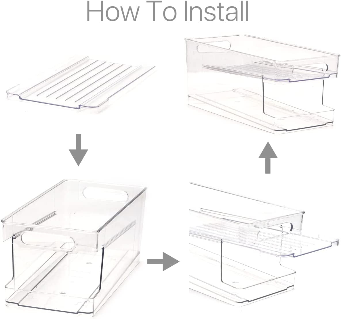 2-Layer Fridge Rolling Cans Dispenser Scrolling Cans Tins Holder Rack Fridge Storage Organiser Bin for Fridge Soda Beer Kitchen Cupboard Pantry Refrigerator Freezer