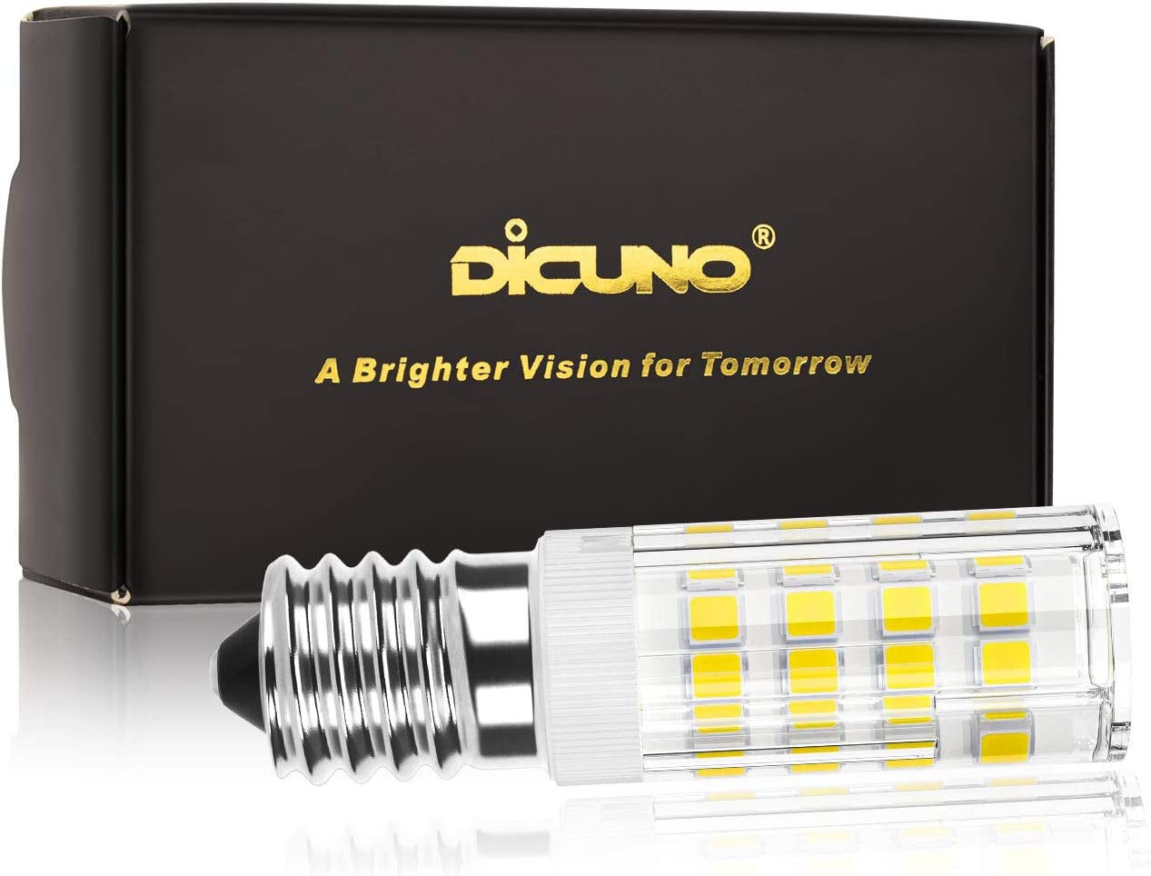 E14 LED Light Bulb 4W (40W Halogen Equivalent), Daylight White 6000K 400LM, 220V, Non-Dimmable, Small Edison Screw Bulb for Fridge/Cooker Hood, 2-Pack