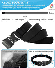 Load image into Gallery viewer, Men&#39;S Belts,  Tactical Belt for Men&#39;S Jeans, 1.5&quot; Stretch Nylon Web Work Belt with Heavy Duty Quick Release Buckle (Length 49&quot;)
