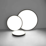 Flush Mount LED Ceiling Light Fixture, Black Thin LED Ceiling Lamp,Surface Mount for Kitchen Bedroom Utility Laundry Closet Room，Natural Light 4500K (50CM 48W)