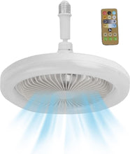 Load image into Gallery viewer, Fan Ceiling Fan with Light | Ceiling Fan Lamp | Light Socket Fan | Ceiling Fan with Led Lights and Remote Control, Low Profile Ceiling Fan with Dimmable Light for Kids Room, Kitchen, Bedroom

