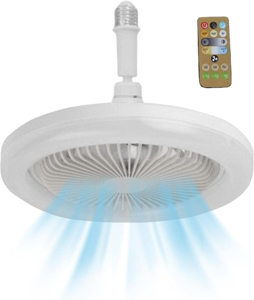 Fan Ceiling Fan with Light | Ceiling Fan Lamp | Light Socket Fan | Ceiling Fan with Led Lights and Remote Control, Low Profile Ceiling Fan with Dimmable Light for Kids Room, Kitchen, Bedroom