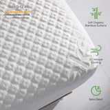 King Size Waterproof Mattress Protector Bamboo Cooling Fitted Mattress Pad Cover with Deep Pocket up to 18''