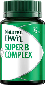 Super Vitamin B Complex with Biotin, B3, B6, & B12 for Energy- Relieves Tiredness - Maintains Immune System Function, 75 Tablets