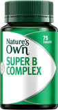 Super Vitamin B Complex with Biotin, B3, B6, & B12 for Energy- Relieves Tiredness - Maintains Immune System Function, 75 Tablets
