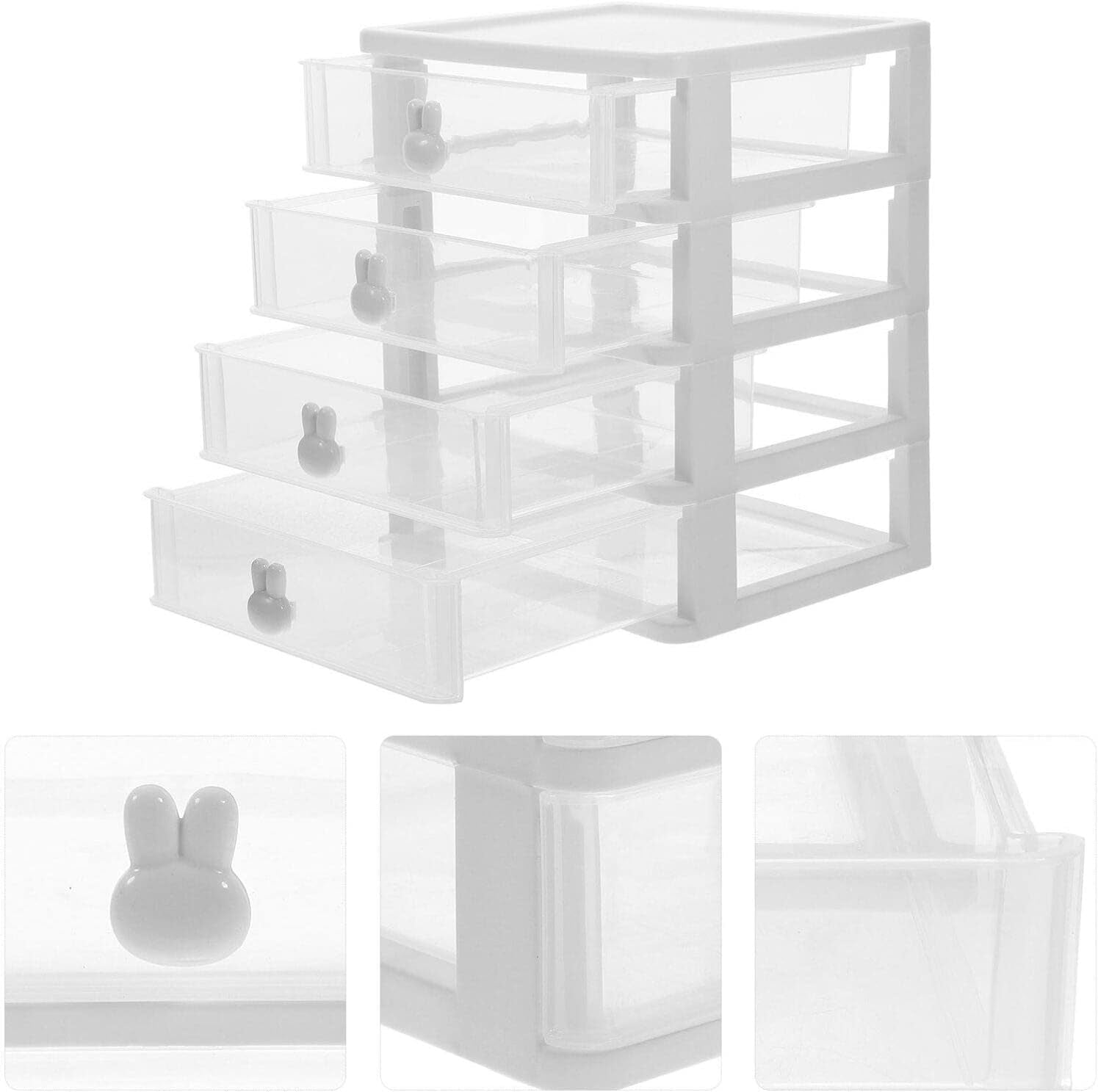 Desk Organizer with Drawer Desktop Storage Drawer Multi Layer Cosmetic Storage Cases Stationery Holder
