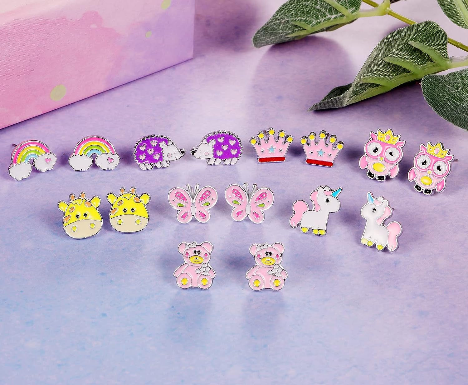 33/30 Pairs Hypoallergenic Earrings for Girls Sensitive Ears with Stainless Steel Post -Assorted Cute Stud Earrings for Teens Girls Women