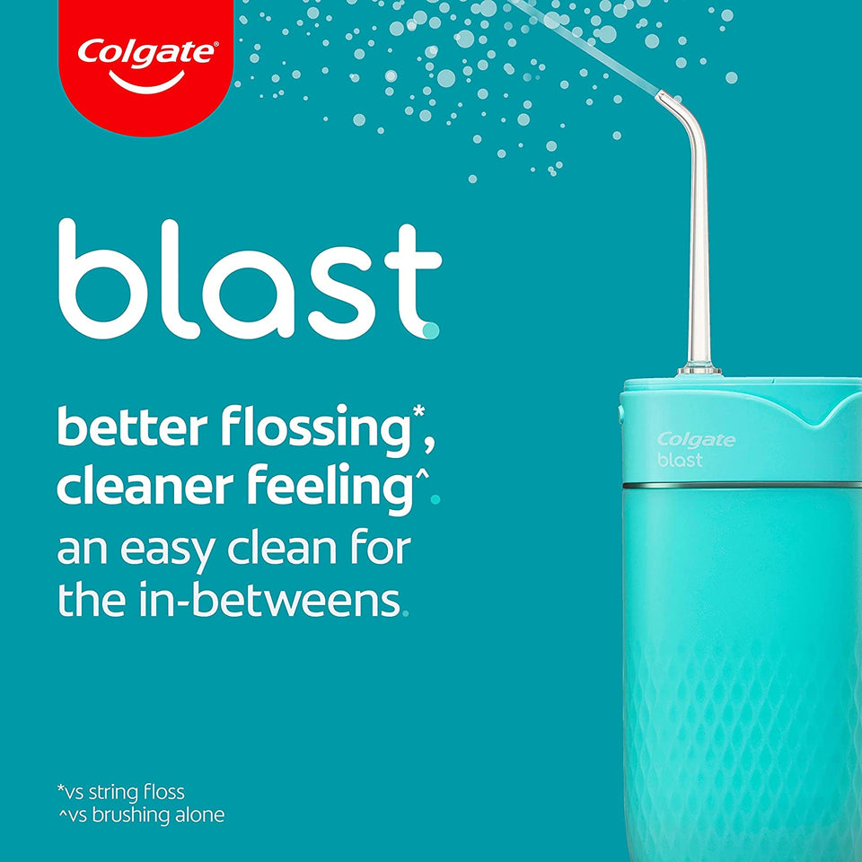 Blast Water Flosser, Cordless, Waterproof, Rechargeable (AU Charging Plug), Home and Travel Friendly, Teal, Gentle on Gums, 3 Pressure Modes, Easy to Clean Tank