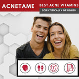 3 Pack- Vitamin Supplements for Acne Treatment- Hormonal Pimple Tablets to Clear Oily Skin for Women, Men, Teens, and Adults
