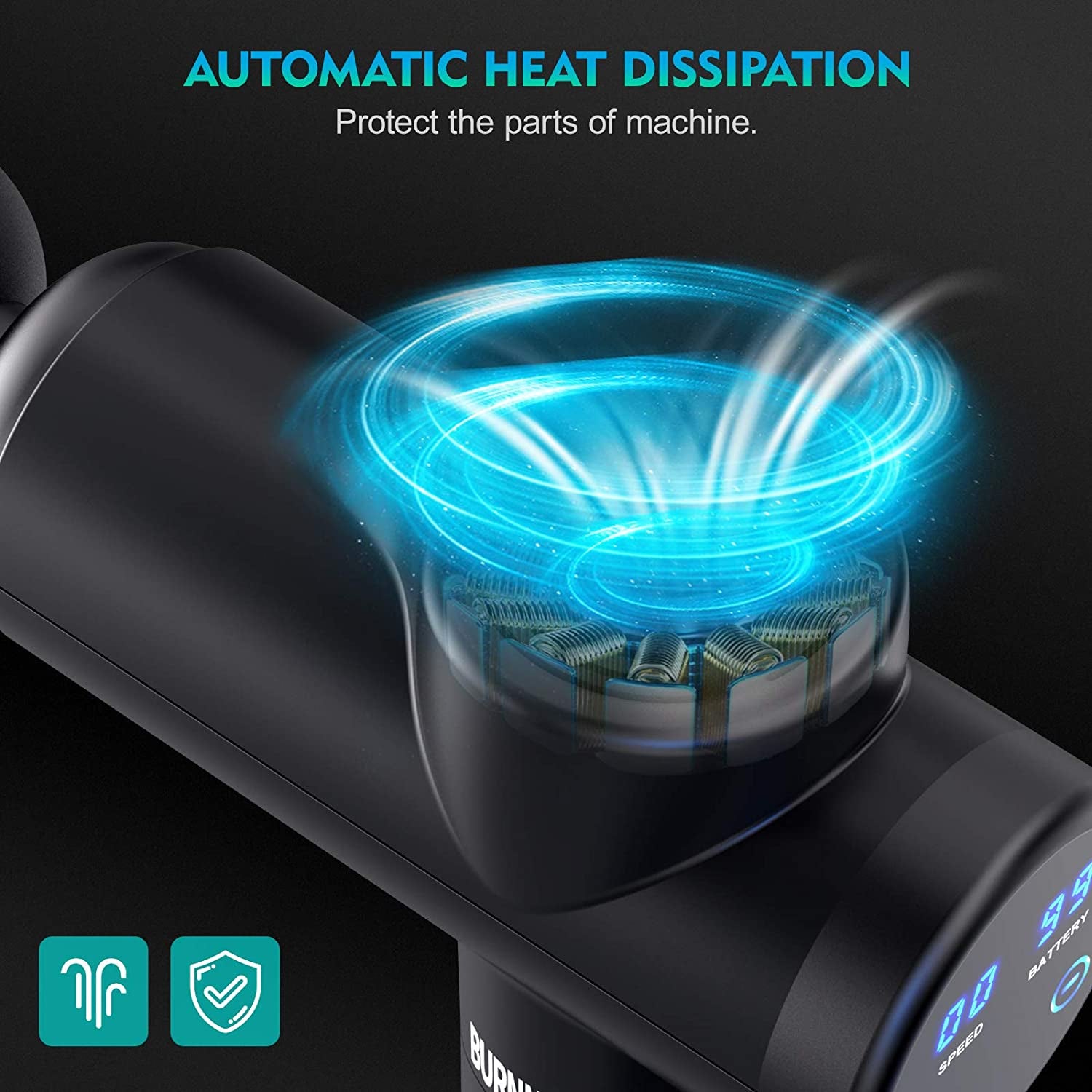 Massage Gun Electric Muscle Massager Deep Tissue 99 Speeds 2550Mah 3300 RPM Low Noise LED Touch Screen with 8 Replaceable Heads