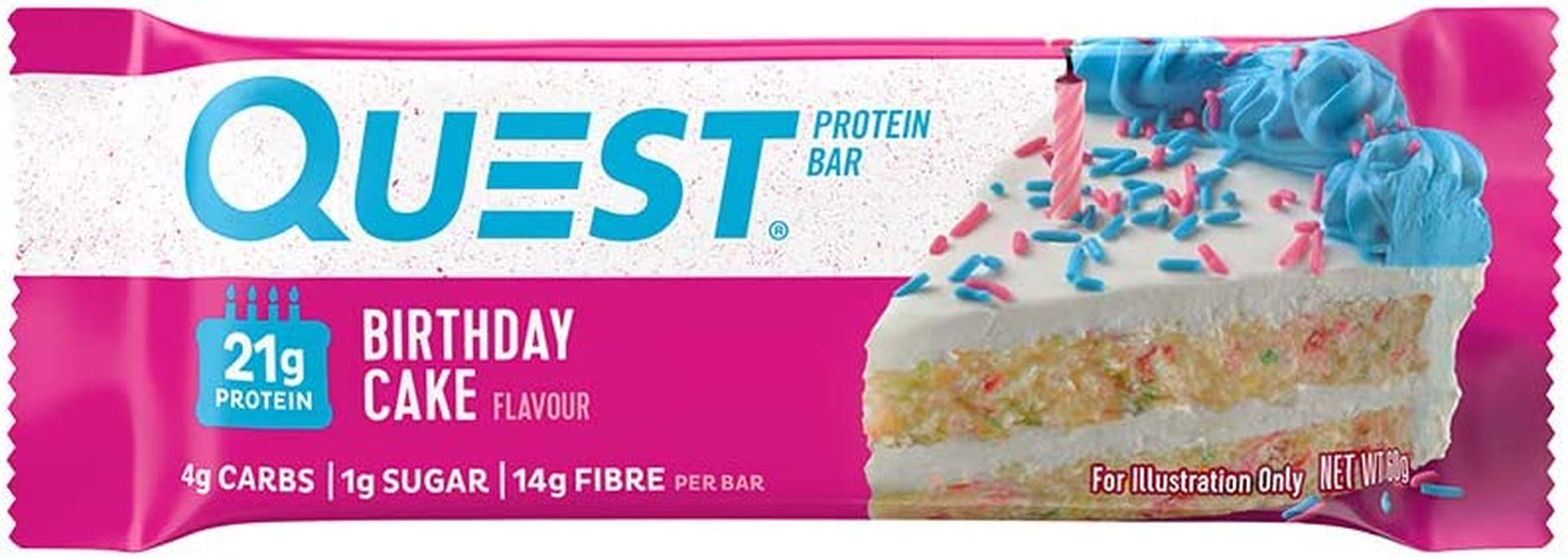 Birthday Cake Protein Bar, High Protein, Low Carb, Keto Friendly, 12 Count