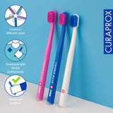 Toothbrush Set CS 5460-3-Pack Ultra Soft Manual Toothbrush for Adults with 5460 Curen Bristles - Random Color (3 Pack)