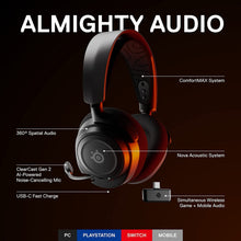 Load image into Gallery viewer, Arctis Nova 7 Wireless USB-C Multi-Platform Gaming Headset with Bluetooth for PC, Playstation, Nintendo Switch &amp; Android - 38 Hour Battery, Fast Charging, Noise-Cancelling Gen 2 Microphone
